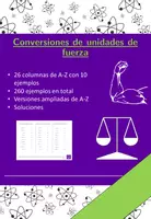 Vista previa - Hojas de trabajo - Conversiones de unidades de fuerza | física | 26 columnas - Portada