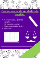 Vista previa - Hojas de trabajo - Conversiones de unidades de longitud | física | 26 columnas - Portada