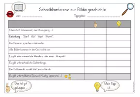 Vorschau - Arbeitsblätter - Checkliste für Schreibkonferenzen zu Bildergeschichten - Seite 3