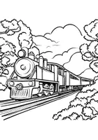 Vorschau - Mal- und Bastelvorlagen - Dampflokomotive Eisenbahn Ausmalbilder Fensterbilder Mandala Bild ausmalen - Seite 2