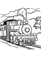 Vorschau - Mal- und Bastelvorlagen - Dampflokomotive Eisenbahn Ausmalbilder Fensterbilder Mandala Bild ausmalen - Seite 3