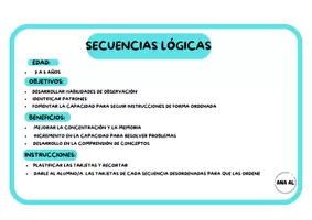 Vista previa - Tarjetas / Manipulativos - Secuencias lógicas - página 1