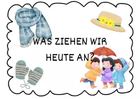 Vorschau - Fördermaterial/Inklusion - Was ziehen wir heute an? Kita Alltag - Deckblatt