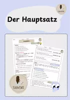 Vorschau - Arbeitsblätter - Der Hauptsatz - Deckblatt