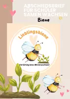Vorschau - Mal- und Bastelvorlagen - Abschiedsgeschenk Bienenklasse Samen - Deckblatt