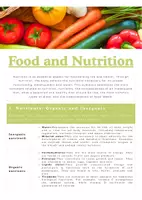 Vista previa - Unidades / Secuencias / Situaciones de Aprendizaje - 1 ESO BIOLOGY FOOD AND NUTRIENTS - Portada