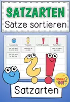 Vorschau - Arbeitsblätter - Satzarten / Sätze sortieren - Deckblatt