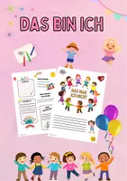 Vorschau - Mal- und Bastelvorlagen - Das bin ich - Ausfüllzettel - Deckblatt