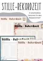 Vorschau - selbst erstellte Cliparts/Grafiken - Stille Rekordzeit, Classroom Management, Belohnungssystem - Deckblatt