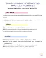 Vista previa - Tarjetas / Manipulativos - Cubo de la Calma: manejar la frustración - página 1
