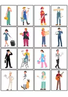 Vorschau - Spiele - Vokabel Paare aufdecken - Thema Berufe (find the fitting pairs) - Deckblatt