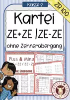 Vorschau - Unterrichtsreihen - Addition & Subtraktion bis 100 ohne Übergang – Kartei mit Legematerial (Mathe Klasse 2/3) - Deckblatt
