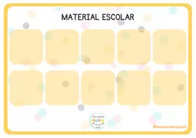 Vista previa - Tarjetas / Manipulativos - CAMPO SEMÁNTICO - Material escolar - página 1