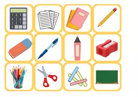 Vista previa - Tarjetas / Manipulativos - CAMPO SEMÁNTICO - Material escolar - página 3
