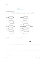 Vorschau - Arbeitsblätter - I/Ie, k/ck, e/ä - Deckblatt