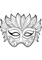 Vorschau - Arbeitsblätter - Karneval Masken Ausmalbilder Fasching Materialpaket - Seite 3