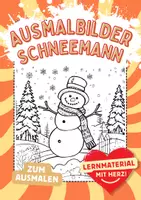 Vorschau - Mal- und Bastelvorlagen - Schneemann Ausmalbilder Fensterbilder Mandala Bilder ausmalen - Deckblatt