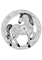 Vorschau - Arbeitsblätter - Pferde Ausmalbilder Fensterbilder Mandala Bilder ausmalen - Seite 2