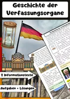Vorschau - Arbeitsblätter - Geschichte der Verfassungsorgane in der Bundesrepublik Deutschland - Deckblatt