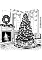 Vorschau - Mal- und Bastelvorlagen - Weihnachtsbaum Ausmalbilder Fensterbilder Mandala Bild ausmalen - Seite 2
