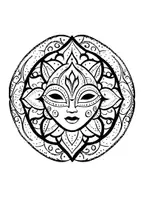 Vorschau - Arbeitsblätter - Maske Ausmalbilder Fensterbilder Mandala Bild ausmalen - Seite 3
