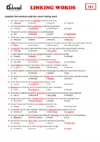 Aperçu - Feuilles d'exercices - LINKING WORDS – Worksheet (40 sentences) - Page 3