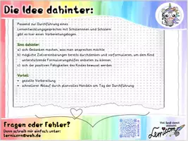 Vorschau - Lehrpläne/Lehrermaterial - Lernentwicklungsgespräch Vorbereitungsbogen LEG - Seite 1