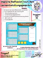 Vorschau - Lehrpläne/Lehrermaterial - Lernweggespräch tägliche Reflexion der Zielvereinbarung - Deckblatt