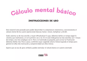 Vista previa - Hojas de trabajo - Cálculo rápido operaciones básicas - página 1