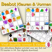 Voorbeeld - BEEBOT ® mat activiteit VORMEN & KLEUREN, verbind de juiste vormen of kleuren. - Voorblad