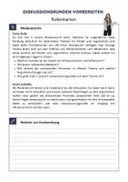 Vorschau - Aufgabenkarten - Rollendiskussion 10 Rollenkarten zur Streitfrage „Ist der Einfluss von Influencern gefährlich" - Deckblatt