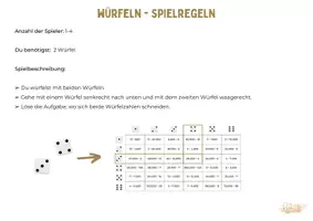 Vorschau - Spiele - Würfelspaß Multiplikation und Division bis 1Mio Klasse 4/5 - Seite 2
