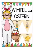 Vorschau - Fördermaterial/Inklusion - Wortschatz Wimpel OSTERN - Deckblatt