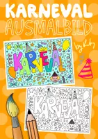 Vorschau - Mal- und Bastelvorlagen - Karneval Ausmalbild 🎉 - Deckblatt