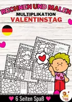 Vorschau - Arbeitsblätter - Rechen-Mal-Blätter - Multiplikation (Valentinstag) - Deckblatt