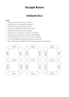 Vorschau - Stundenentwürfe - Escape Room "Umberto Eco" - Deckblatt