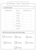 Vorschau - Arbeitsblätter - Materialpaket Calendar and Days of the Week - Seite 3