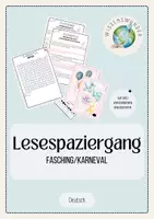 Vorschau - Anderer Materialtyp - Lesespaziergang: Fasching/Karneval - Deckblatt