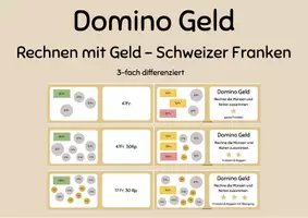 Vorschau - Spiele - Domino Geld / Domino Schweizer Franken / CHF - Deckblatt
