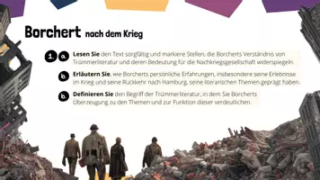 Vorschau - Unterrichtsreihen - 1. Literatur der Nachkriegszeit - Trümmerliteratur kennenlernen - Seite 3
