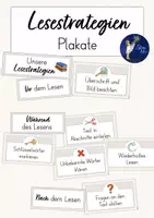 Vorschau - Mal- und Bastelvorlagen - Lesestrategien - Plakate (Deutschunterricht Grundschule) - Deckblatt