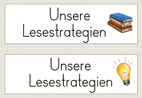 Vorschau - Mal- und Bastelvorlagen - Lesestrategien - Plakate (Deutschunterricht Grundschule) - Seite 1
