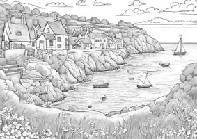 Vorschau - Mal- und Bastelvorlagen - Ausmalbild Cornwall - Seite 1