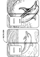 Vorschau - Arbeitsblätter - Lesezeichen Delfin Delphine zum Ausmalen - Seite 3