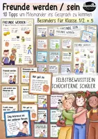 Vorschau - Poster - 10 Tipps für neue Freundschaften / Freunde (Klasse 1/2 + 5) / soziales Lernen - Seite 1