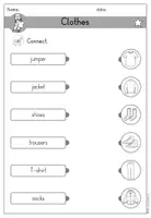 Vorschau - Arbeitsblätter - Clothes Kleidung Arbeitsblatt differenziert - Englisch - Seite 2