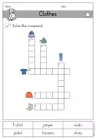 Vorschau - Arbeitsblätter - Clothes Kleidung Arbeitsblatt Kreuzworträtsel differenziert-Englisch - Seite 2