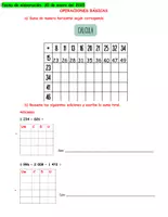 Vista previa - Hojas de trabajo - FOLLETO MATEMÁTICA - NÚMEROS, SUMAS, RESTAS Y MULTIPLICACIÓN - página 2
