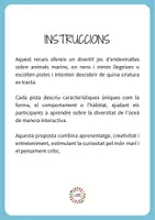 Vista previa - Unidades / Secuencias / Situaciones de Aprendizaje - Animals marins: Quin animal sóc? - página 1