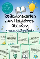 Vorschau - Arbeitsblätter - Reflexionskarten zum Halbjahreszeugnis/ Halbjahresübergang - Deckblatt